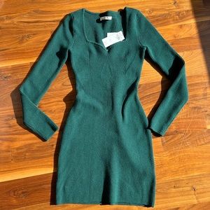 Emerald green Abercrombie ribbed dress